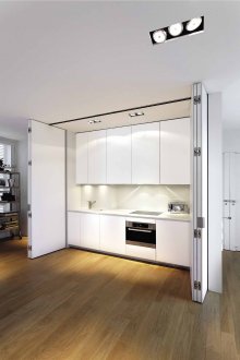 Καρυδιά laminate στο εσωτερικό της κουζίνας