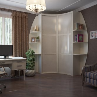 Καρυδιά laminate στο εσωτερικό του γραφείου