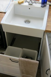 Πλυντήριο ρούχων στην κουζίνα