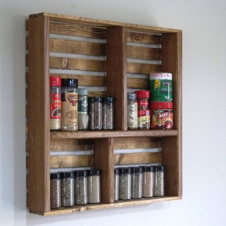 Ξύλινο ράφι για μπαχαρικά