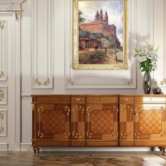 Κλασικός καναπές με επιχρύσωση