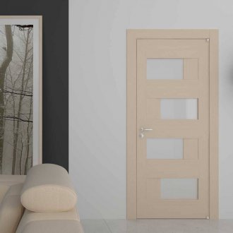 Λευκή βελανιδιά με γυαλισμένο γυαλί