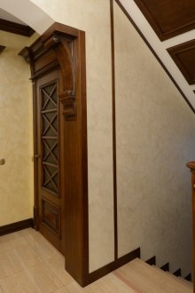 Oak πόρτα με γυαλί