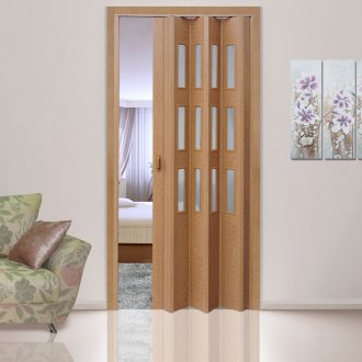 Λευκή πόρτα ακορντεόν