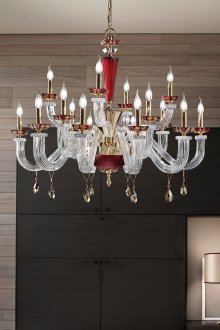 Κηροπήγιο κρυστάλλου με κεριά