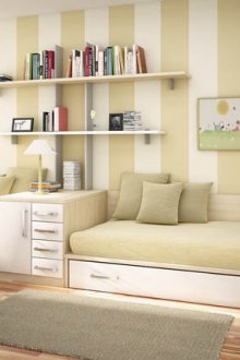 Σχεδιάστε διαμέρισμα 2 δωματίων σε φωτεινά χρώματα