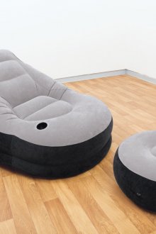 Φουσκωτή καρέκλα με οθωμανικά