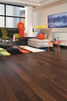 Καρυδιά laminate στο εσωτερικό του διαμερίσματος