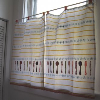 Κουρτίνες τύπου καφέ με βαμβάκι