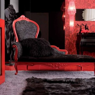 Constructivism στυλ εσωτερικό σαλόνι στο κόκκινο