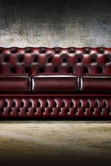 Δερμάτινο καναπέ Chesterfield Brown