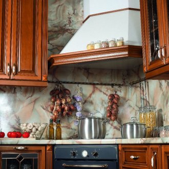 Γωνιακή κουζίνα με πρόσοψη από MDF