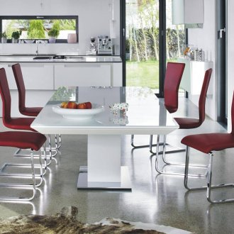 Επεκτάσιμο γυαλιστερό τραπέζι