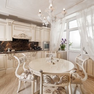 Κλασική ορθογώνια κουζίνα