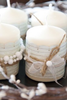 Διακόσμηση κεριών σφαιριδίων