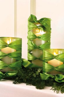 Διακόσμηση κορδέλα κεριών