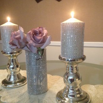 Διακοσμητικά κεριά με στρας