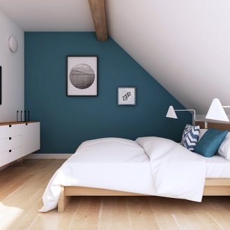 Υπνοδωμάτιο υπνοδωμάτιο σε καφέ και άσπρο