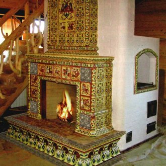 Διακοσμημένο τζάκι