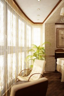 Φωτίζοντας το μπαλκόνι με ενσωματωμένους λαμπτήρες και λαμπτήρα τοίχου