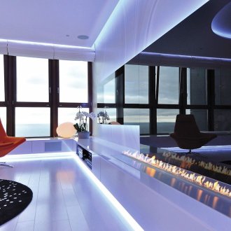 Φουτουριστικό στυλ bio τζάκι