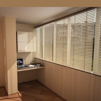 Μικρός χώρος εργασίας στο μπαλκόνι