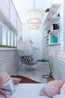 Ο αρχικός σχεδιασμός του μπαλκονιού σε φωτεινά χρώματα