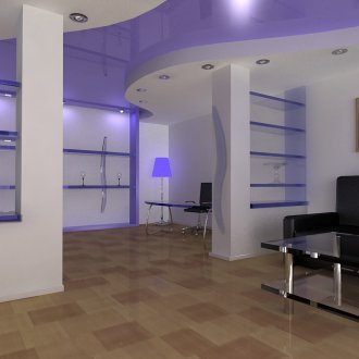 Συνδυασμένη οροφή στο εσωτερικό του καθιστικού