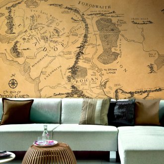 Χάρτης της Μεσαίας Γης στο ντεκόρ του καθιστικού