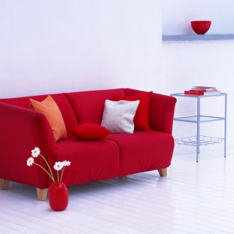 Μαύρος διπλός καναπές