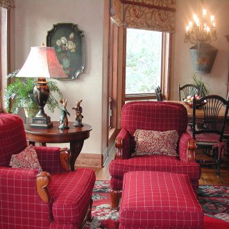 Κόκκινο καναπέ καρέ