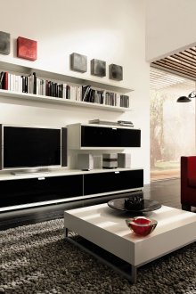 Τα ράφια στο καθιστικό διαθέτουν όλα όσα χρειάζεστε