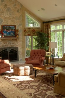 Χωριό στυλ σχεδιασμό σαλόνι