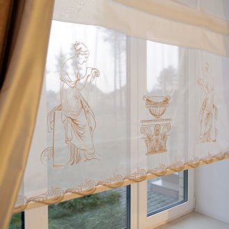 Κεντημένες ρωμαϊκές κουρτίνες