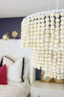 Πολυέλαιος με ξύλινες μπάλες