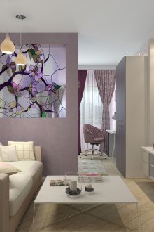 Μικρό σαλόνι σε ζεστά χρώματα