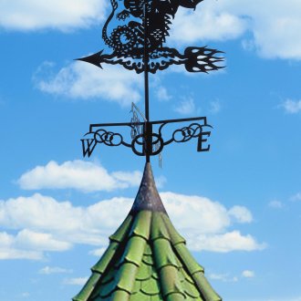 Σχεδίαση ανεμιστήρα με δράκο στον τοίχο