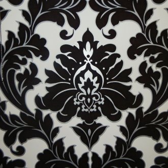 Μαύρη ταπετσαρία με μοτίβο - μια μεγάλη προσθήκη στο εσωτερικό