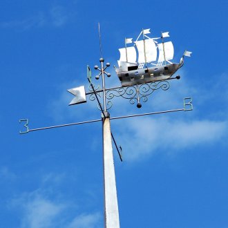 Πτερύγιο καιρού με ιστιοφόρο οροφής