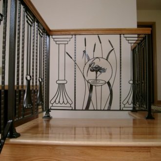 Μεταλλικό κιγκλίδωμα με σχήμα πουλιών