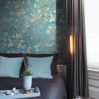 Γούνα καρό στο ντεκόρ του υπνοδωματίου