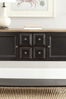 Μαύρο συρτάρι με ελαφρύ πάγκο