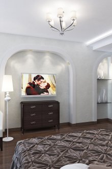 Σκούρο συρτάρι στο εσωτερικό του υπνοδωματίου