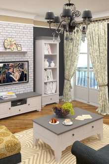 Ντουλάπα με γυαλί στο σαλόνι