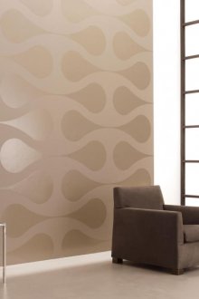 Καφέ-τυρκουάζ ταπετσαρία στο εσωτερικό του υπνοδωματίου