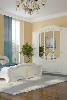 Φωτεινό υπνοδωμάτιο με λευκό συρτάρι