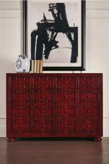 Κόκκινο συρτάρι από ξύλο