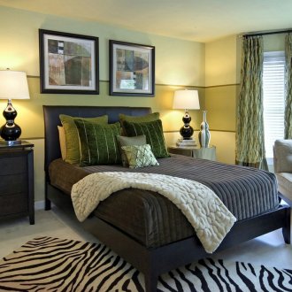 Ταπετσαρία ελιάς στο υπνοδωμάτιο