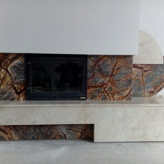 Μπλε μάρμαρο πλακάκια