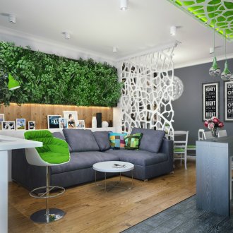 Κάθετη κηπουρική σε ένα διαμέρισμα στούντιο